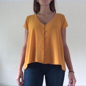 H.I.P flowy yellow top SZ LG